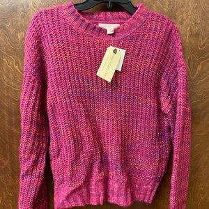 Band Of Gypsies Pink Multi-Color Sweater